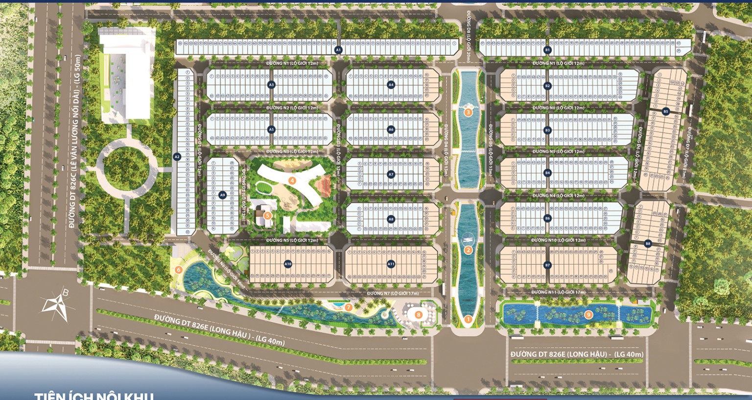 Sơ đồ nền Dự án 826EC Long Hậu Liền kề T&T